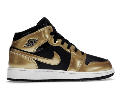 Jordan 1 Mid SE Metallic Gold Black (GS)