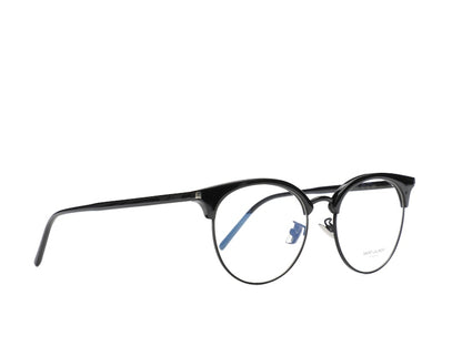 Saint Laurent Round-Frame Acetate Optical Frames Black Black Transparent (SL233F-30002729-001)