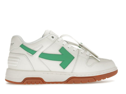 OFF-WHITE Out Of Office OOO Low Tops White Bright Green Brick Red