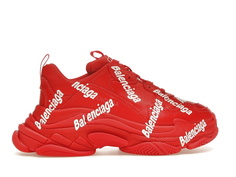 Balenciaga Triple S All Over Tomato Red White