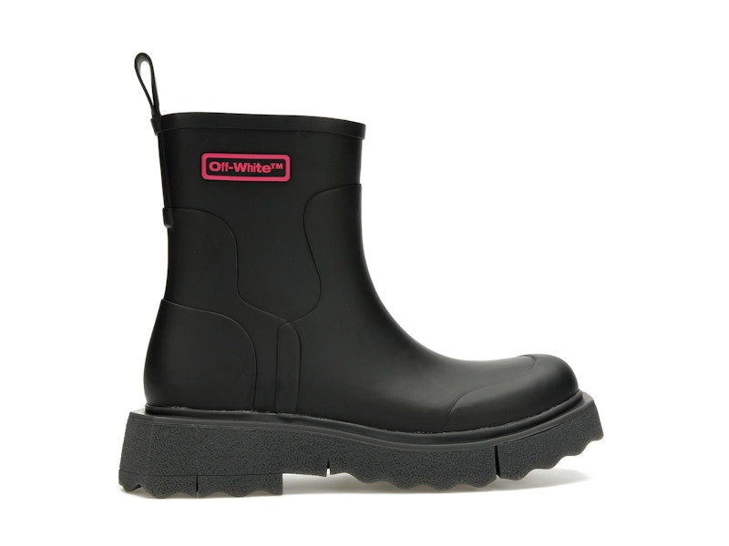 OFF-WHITE Rubber Rain Boot Black