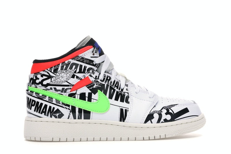 Jordan 1 Mid All Over Logos (GS)