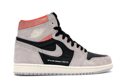 Jordan 1 Retro High Neutral Grey Hyper Crimson