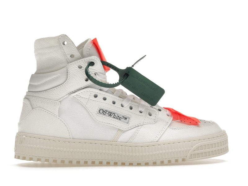 OFF-WHITE Off Court 3.0 Leather White White Orange (Bold Medial Logo)