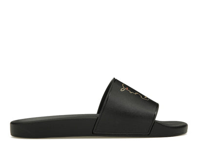 Burberry Check EKD Motif Slide Black