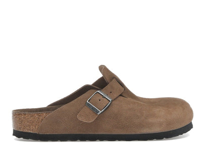 Birkenstock Boston Soft Footbed Suede Dark Tea Tonal