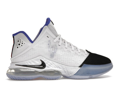Nike LeBron 19 Low White Medium Blue Siren Red Black