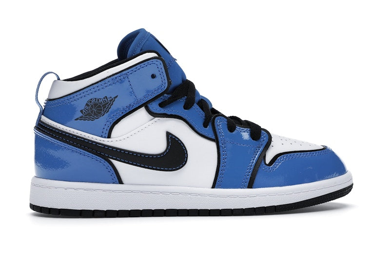 Jordan 1 Mid Signal Blue (PS)
