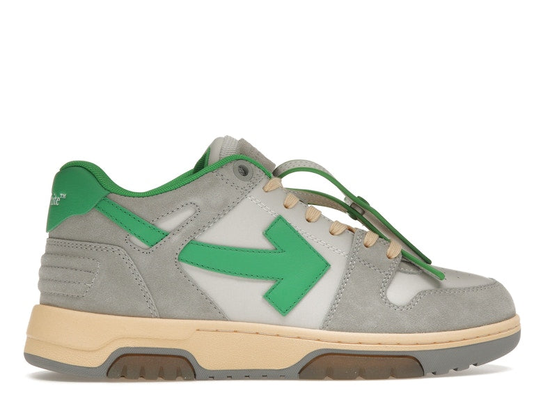 OFF-WHITE Out Of Office OOO Low Tops Light Grey Green