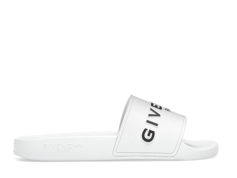 Givenchy Paris Flat Sandals White Black