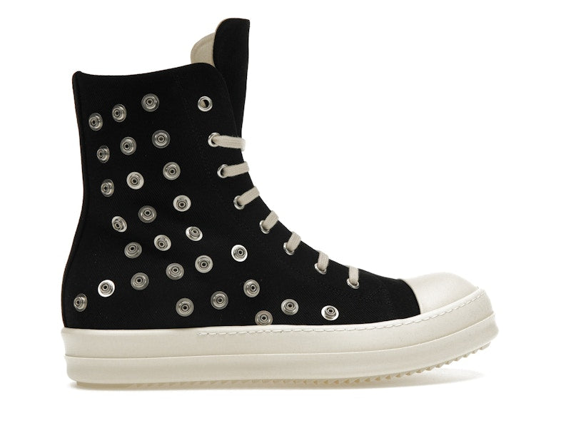 Rick Owens DRKSHDW Sneaks Studded Eyelets Black Milk