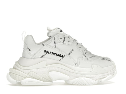 Balenciaga Triple S Allover Logo White (Women's)