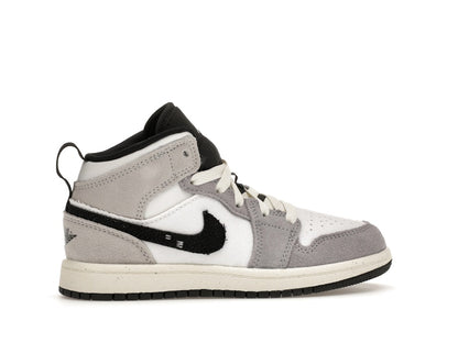 Jordan 1 Mid SE Craft White Cement Grey Black (PS)