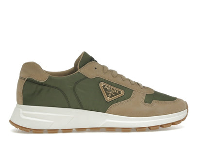 Prada PRAX 01 Sneakers Re-Nylon Brushed Leather Ecru Military