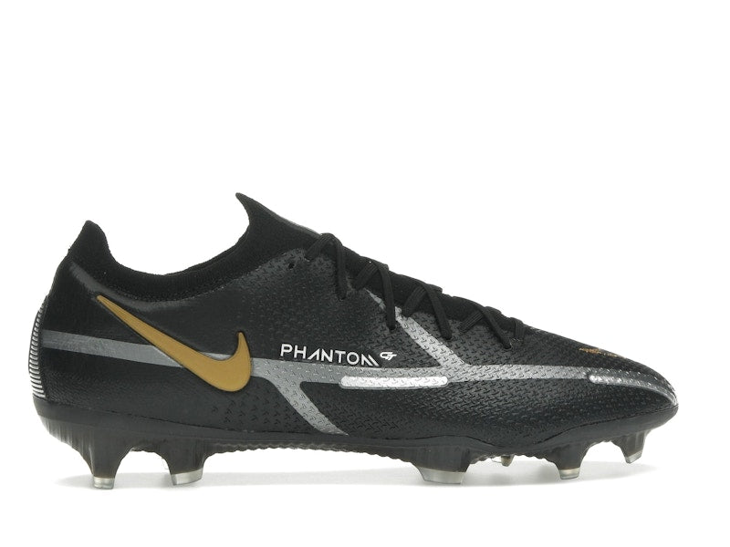 Nike Phantom GT2 Elite FG Black Metallic Dark Grey Metallic Gold