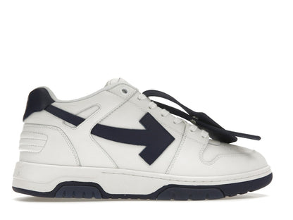 OFF-WHITE Out Of Office OOO Low Tops White Navy Blue
