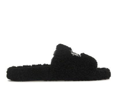 Balenciaga Paris Furry Slide Black