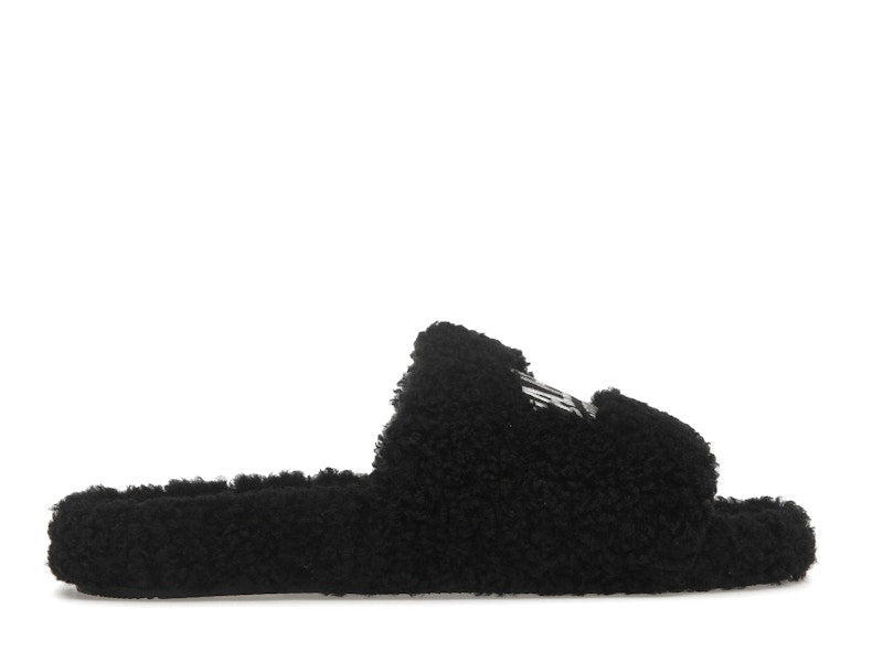 Balenciaga Paris Furry Slide Black