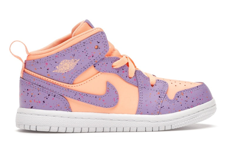 Jordan 1 Mid Paint Splatter Orange Purple (TD)