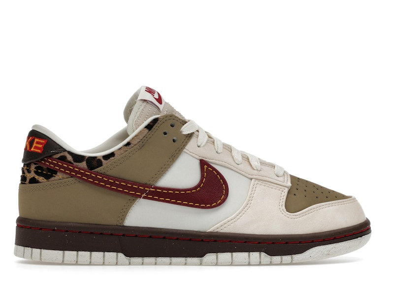 Nike Dunk Low Retro Khaki Team Red Pearl White (Women's)