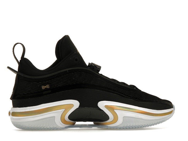 Jordan 36 Low Black Gold (Clear Sole)