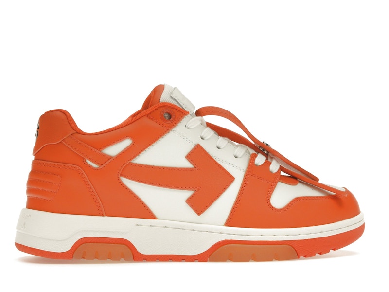 OFF-WHITE Out Of Office OOO Low Tops White Orange