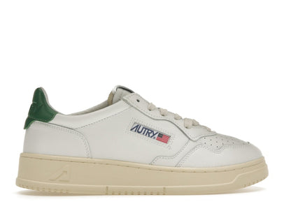Autry Medalist Leather Low White Green