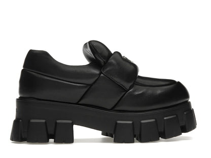 Prada Soft Padded 55mm Loafers Black Nappa Leather