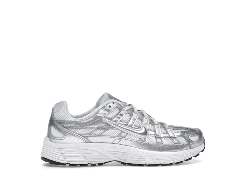 Nike P-6000 White Metallic Silver (GS)