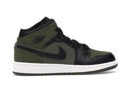 Jordan 1 Mid Olive Canvas Black (GS)