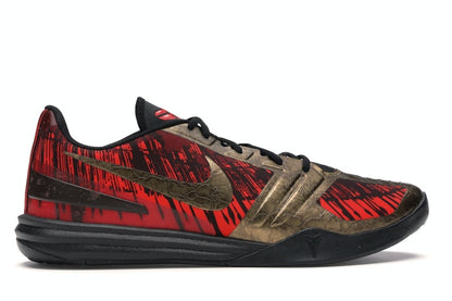 Nike KB Mentality Black Metallic Gold Chilling Red