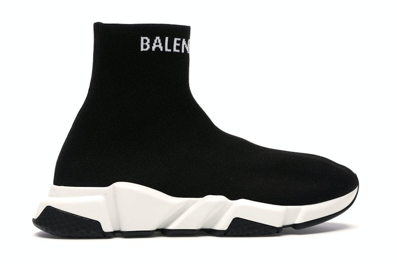 Balenciaga Speed Sock Slip-On Black White