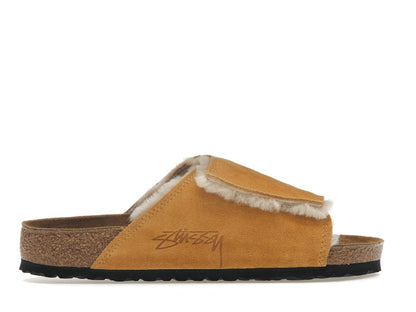 Birkenstock Solana Shearling Slide Stussy Caramel