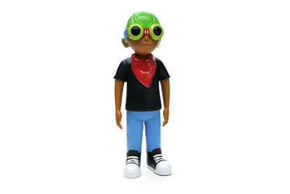Hebru Brantley x Mindstyle Fly Boy Black Tee Vinyl Figure Multi