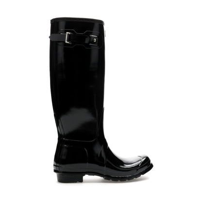 Hunter Original Tall Gloss Rain Boots Black (Women's)