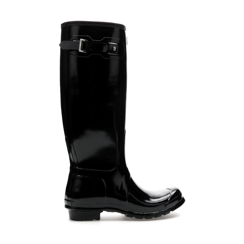 Hunter Original Tall Gloss Rain Boots Black (Women's)