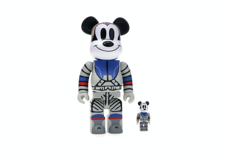Bearbrick x Billionaire Boys Club x Mickey Mouse Astronaut 100% & 400% Set Multicolor