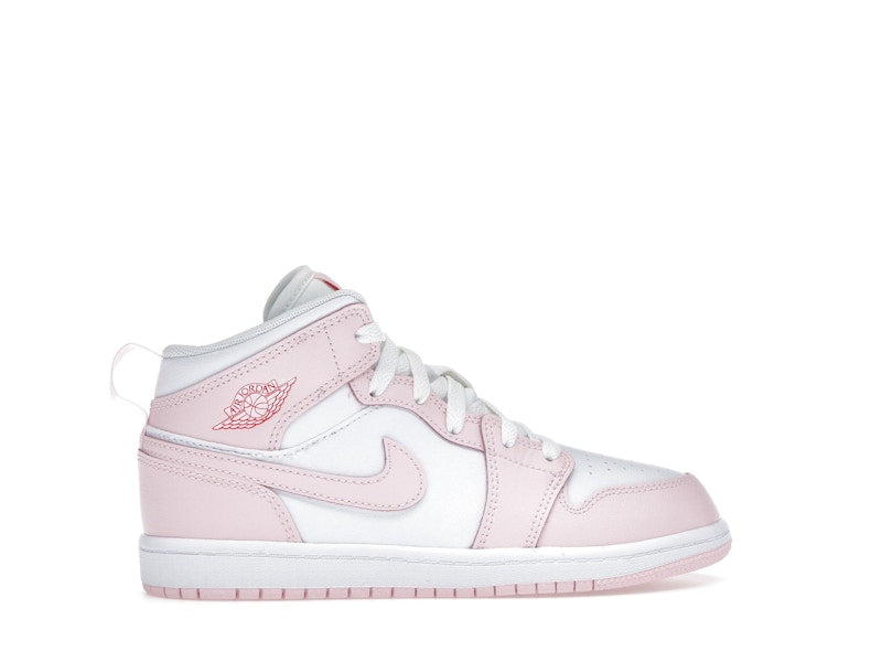Jordan 1 Mid Pink Foam Fire Red White (PS)