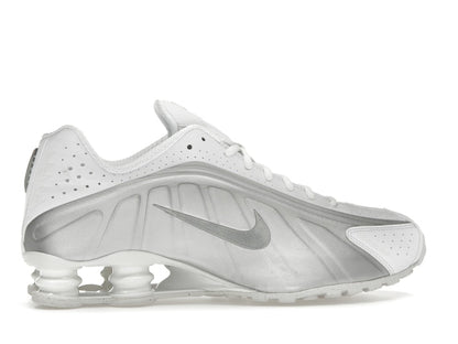 Nike Shox R4 White Bright Crimson Metallic Silver