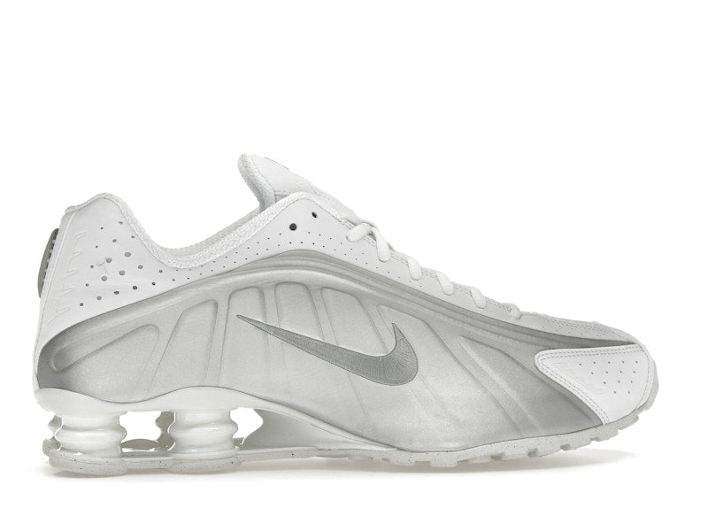 Nike Shox R4 White Bright Crimson Metallic Silver