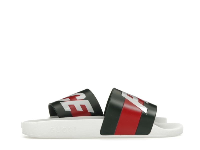 Palace x Gucci Logo Web Slide Sandal White
