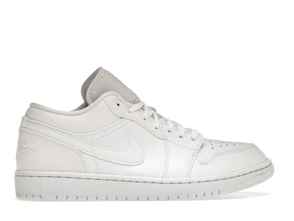 Jordan 1 Low Triple White Tumbled Leather