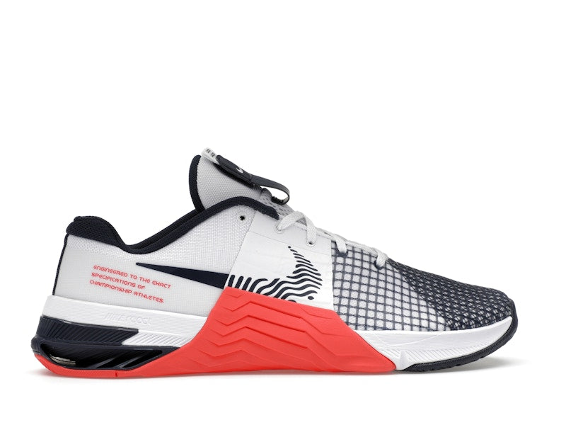 Nike Metcon 8 White Crimson Obsidian