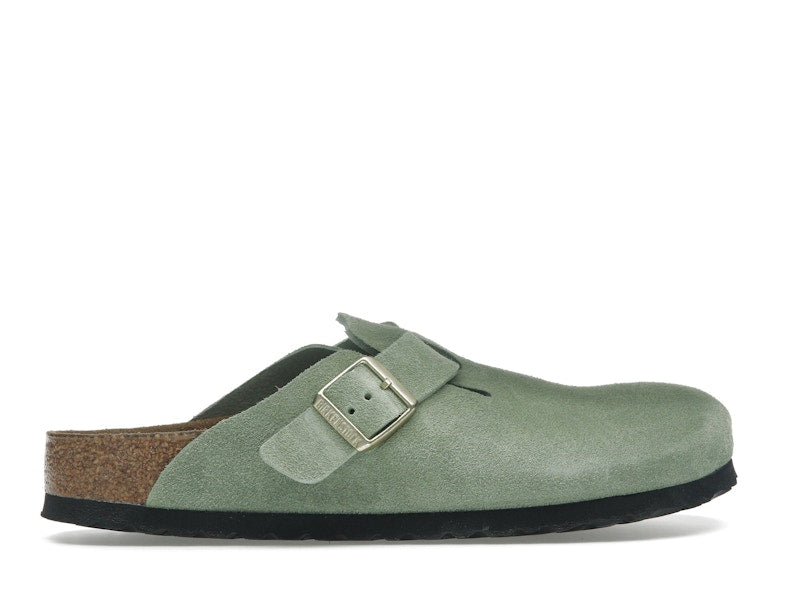 Birkenstock Boston Soft Footbed Suede Green Tea (Narrow Fit)