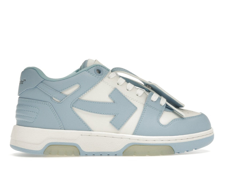 OFF-WHITE OOO Low Out Of Office Calf Leather White Light Blue