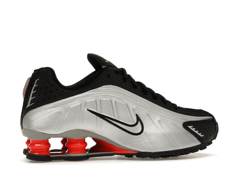 Nike Shox R4 Metallic Silver Black Picante Red (GS)