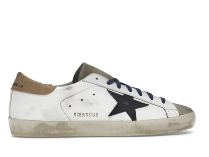 Golden Goose Super-Star Suede Toe White Taupe Royal Blue Black