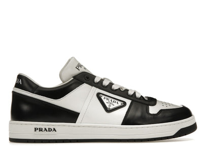 Prada Downtown Low Top Sneakers Leather White Black