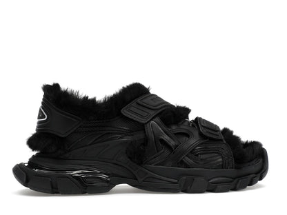 Balenciaga Track Sandal Fake Fur Black (Women's)