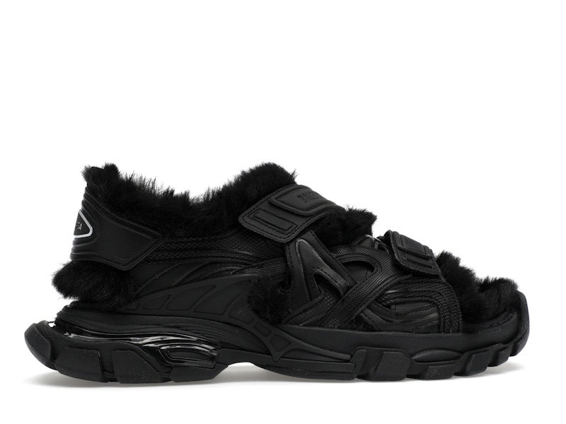Balenciaga Track Sandal Fake Fur Black (Women's)